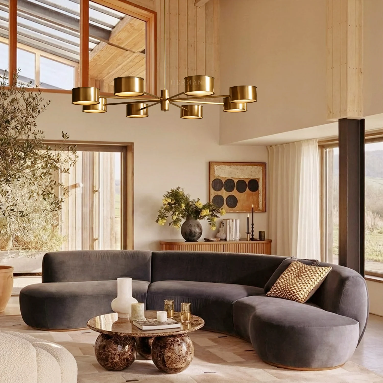 Daphne Metal Round Chandelier - Image 4