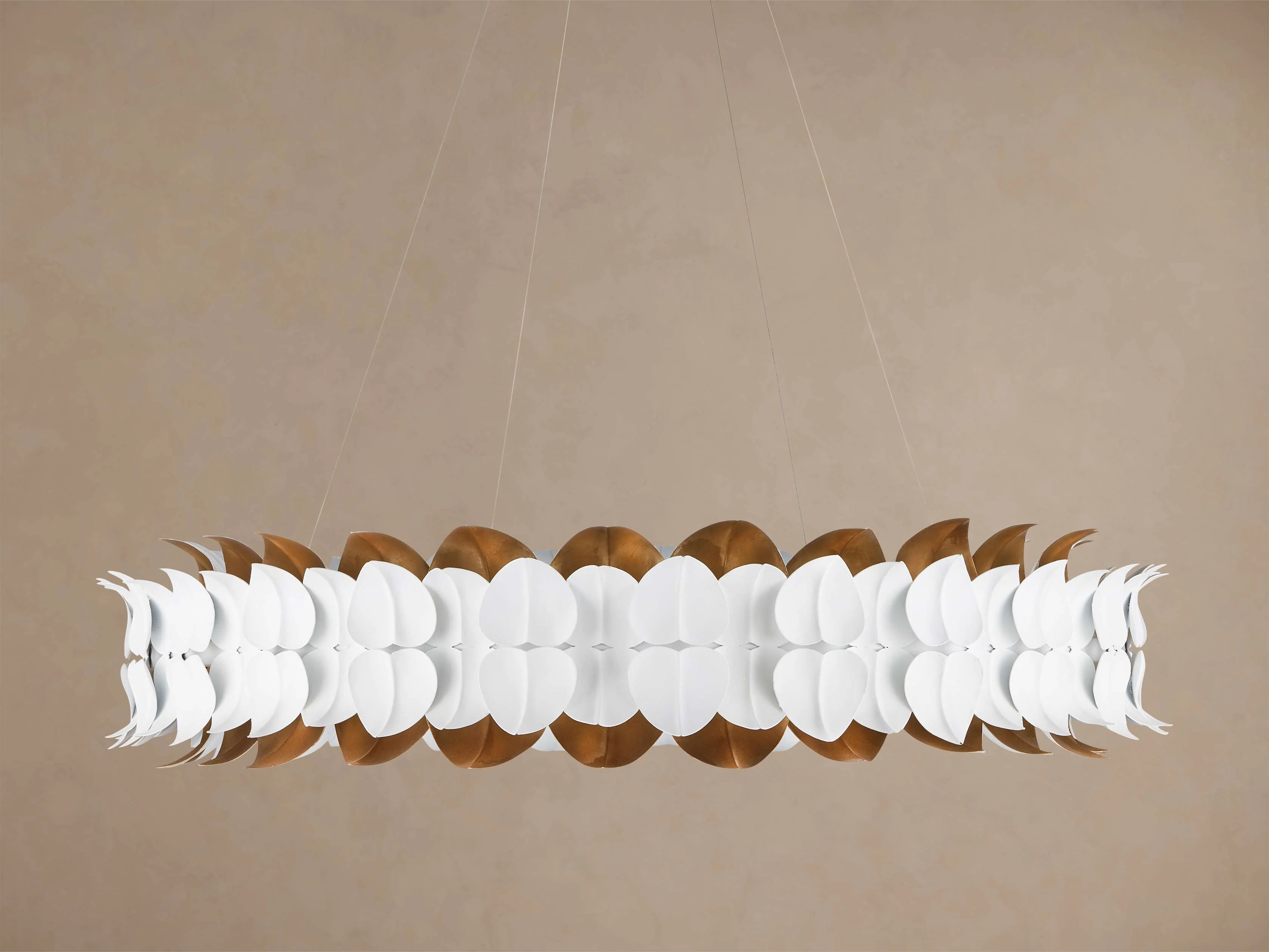 Darla Hand sculpted Leaves Chandelier 39''D - Image 2