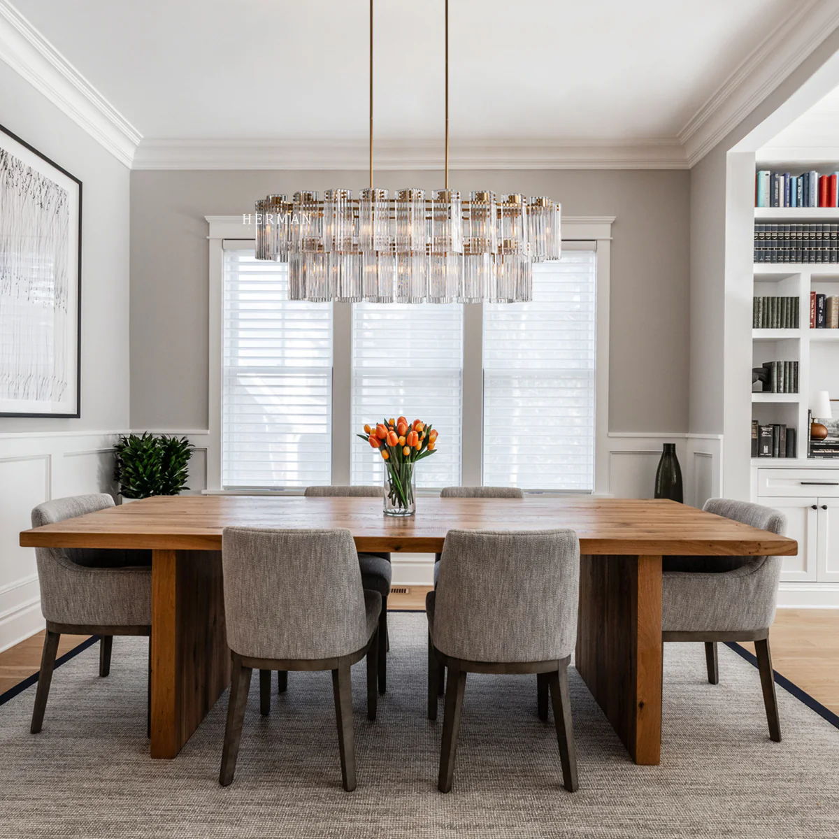 Delsie Oval 63" Chandelier - Image 3