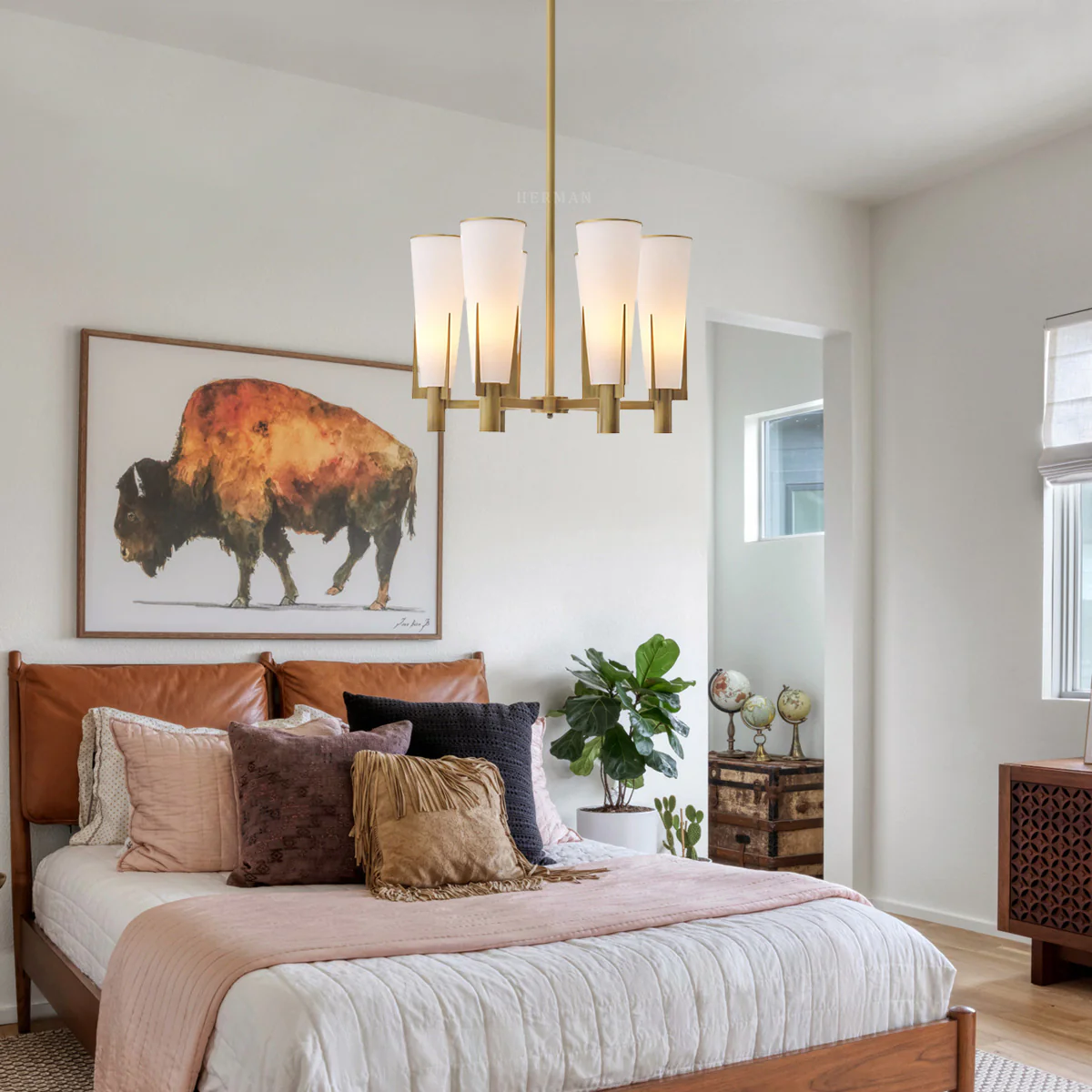 Dino Modern Brass Chandelier - Image 2