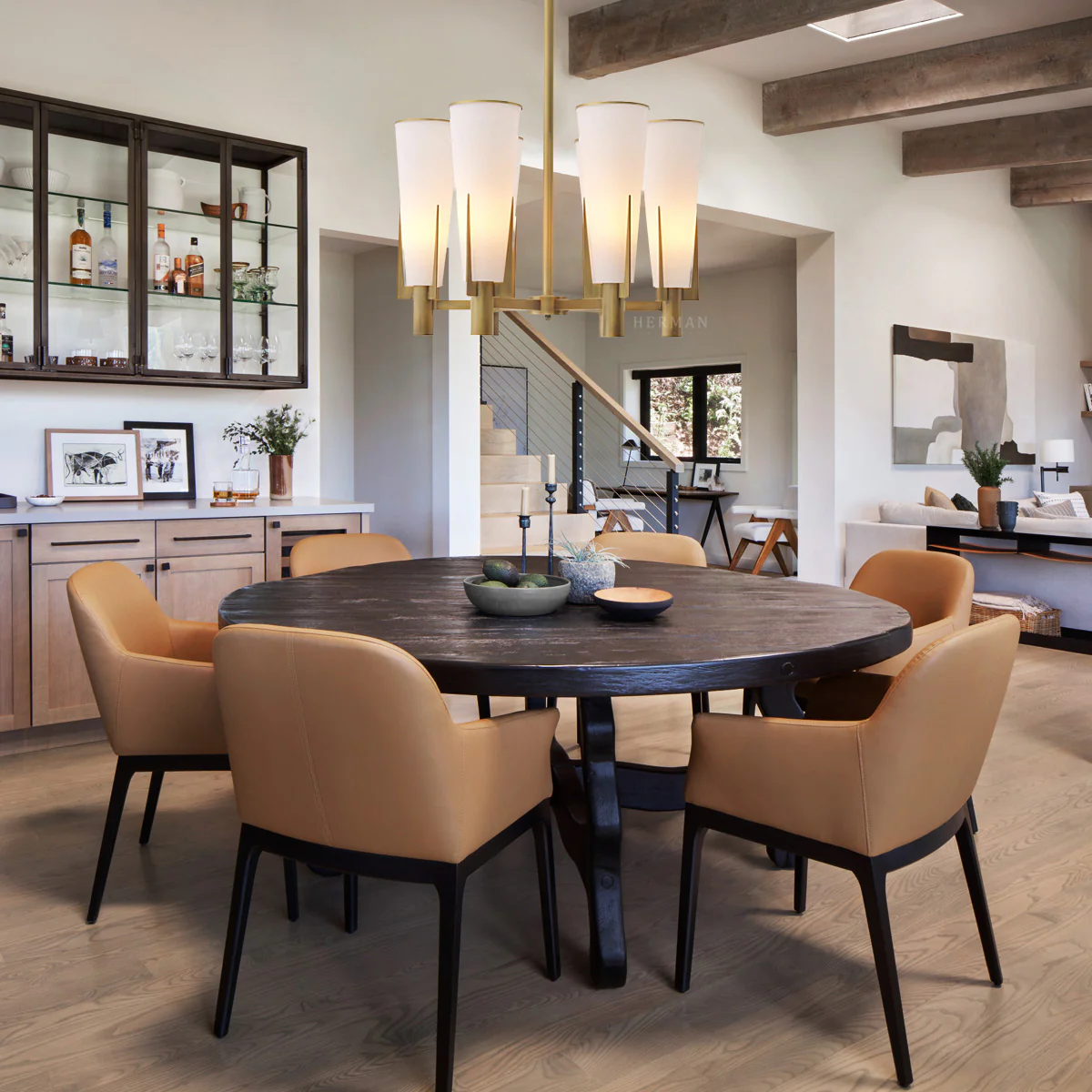 Dino Modern Brass Chandelier - Image 3