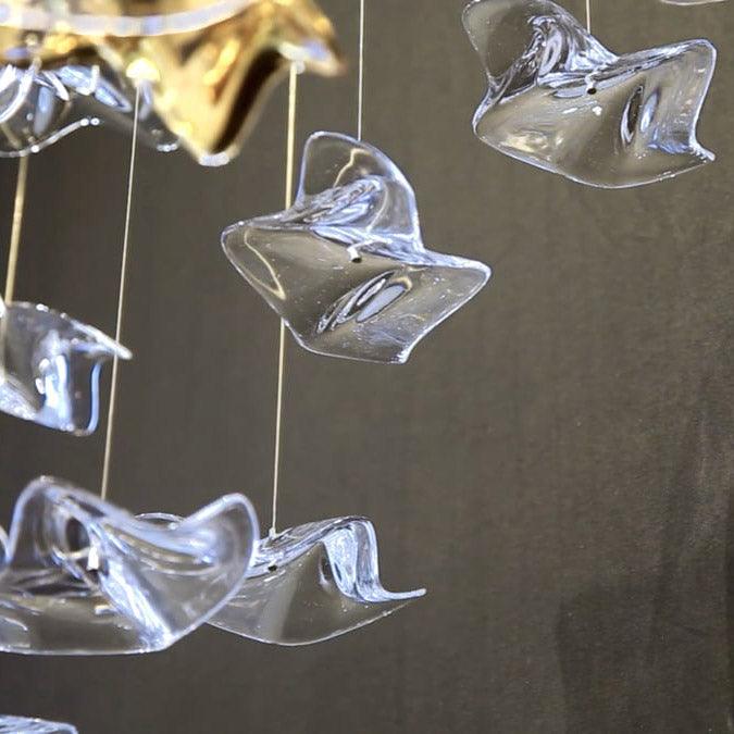 Tidal Art Glass Chandelier (With Canopy) - Image 11