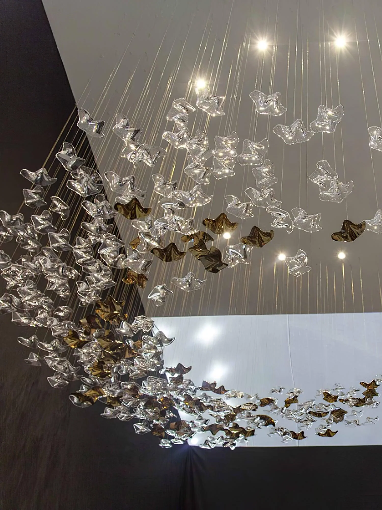 Tidal Art Glass Chandelier (With Canopy) - Image 14