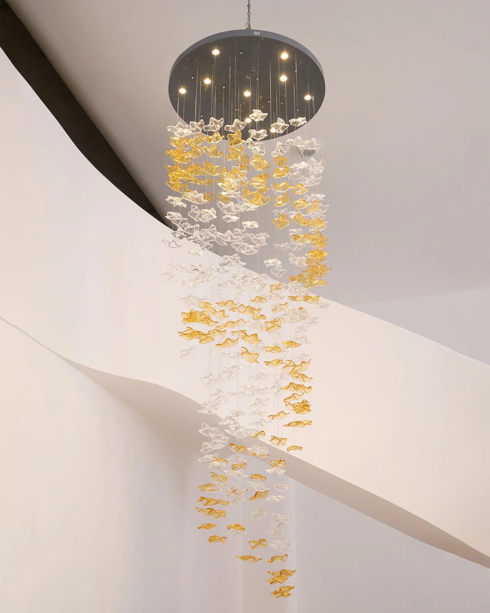 Tidal Art Glass Chandelier (With Canopy) - Image 3