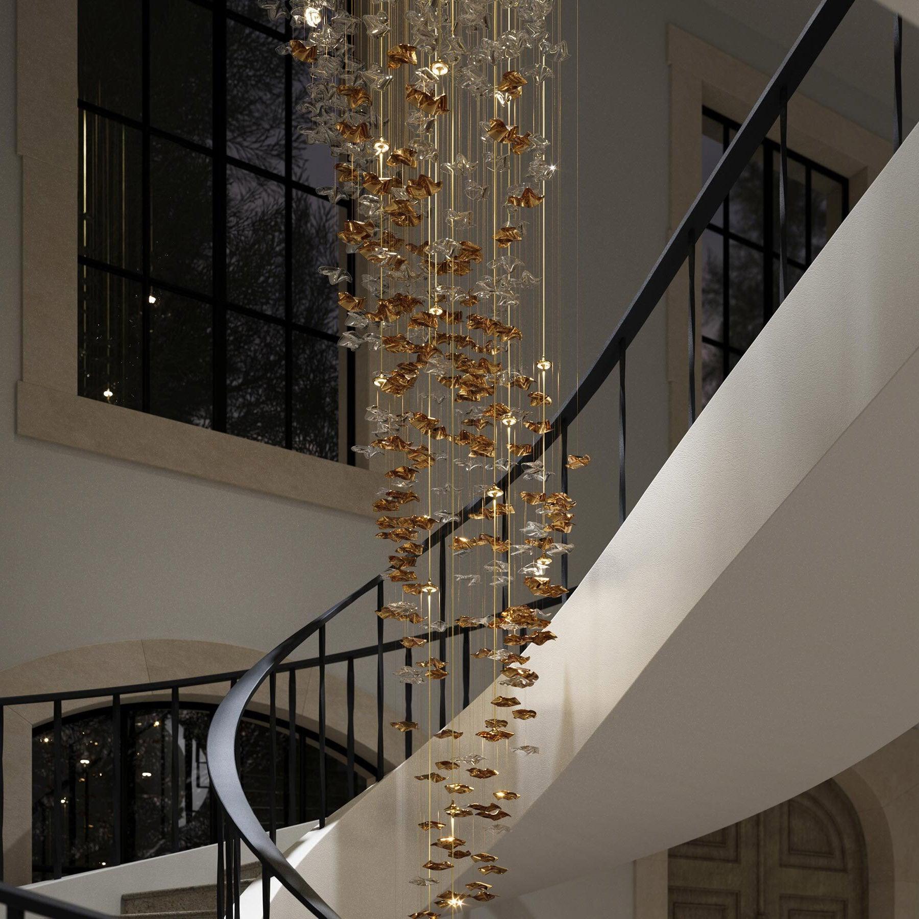 Tidal Art Glass Chandelier (With Canopy) - Image 38