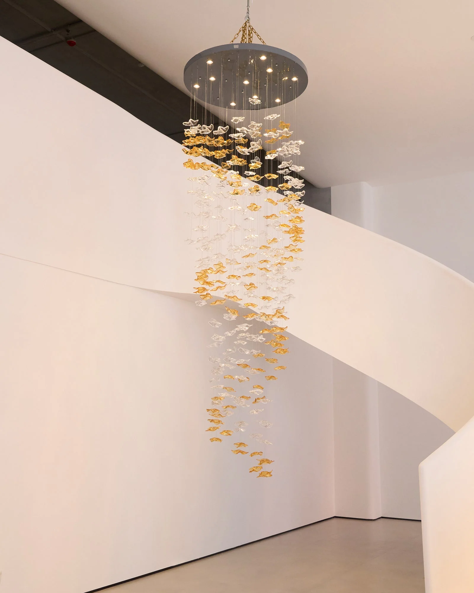 Tidal Art Glass Chandelier (With Canopy) - Image 4