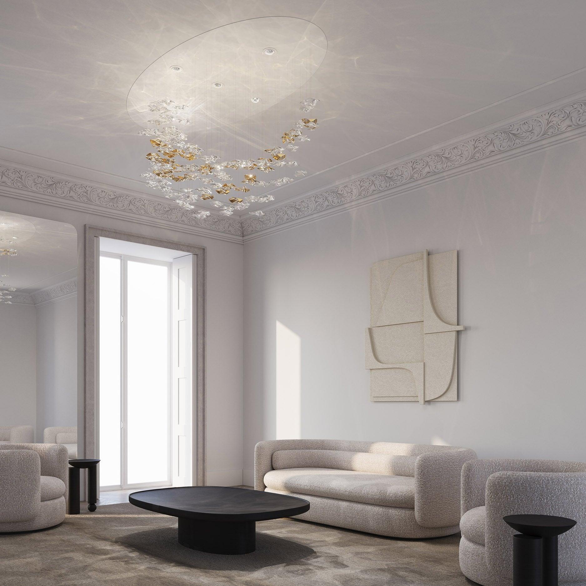 Tidal Art Glass Chandelier (With Canopy) - Image 42