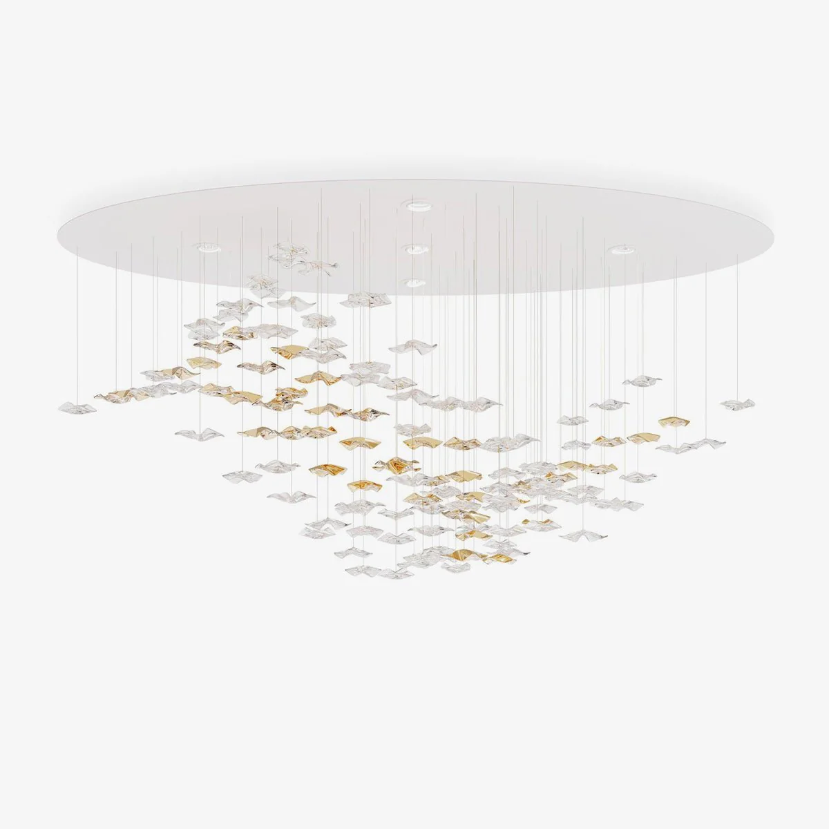 Tidal Art Glass Chandelier (With Canopy) - Image 44