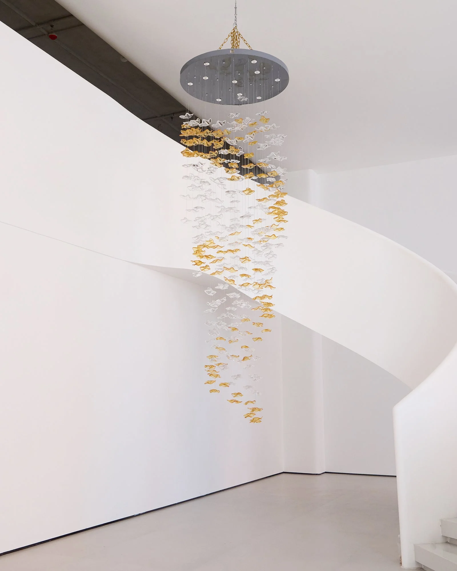 Tidal Art Glass Chandelier (With Canopy) - Image 5