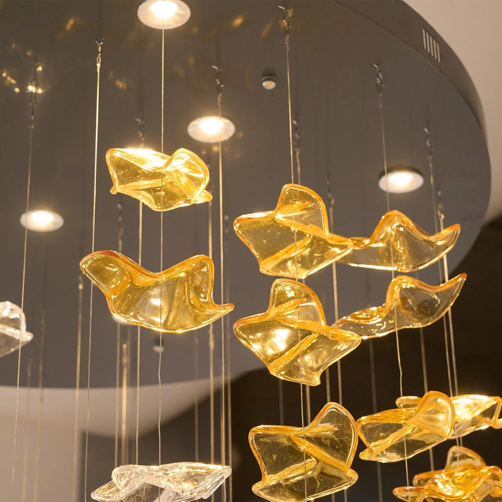 Tidal Art Glass Chandelier (With Canopy) - Image 56