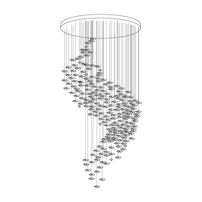 Tidal Art Glass Chandelier (With Canopy) - Image 63