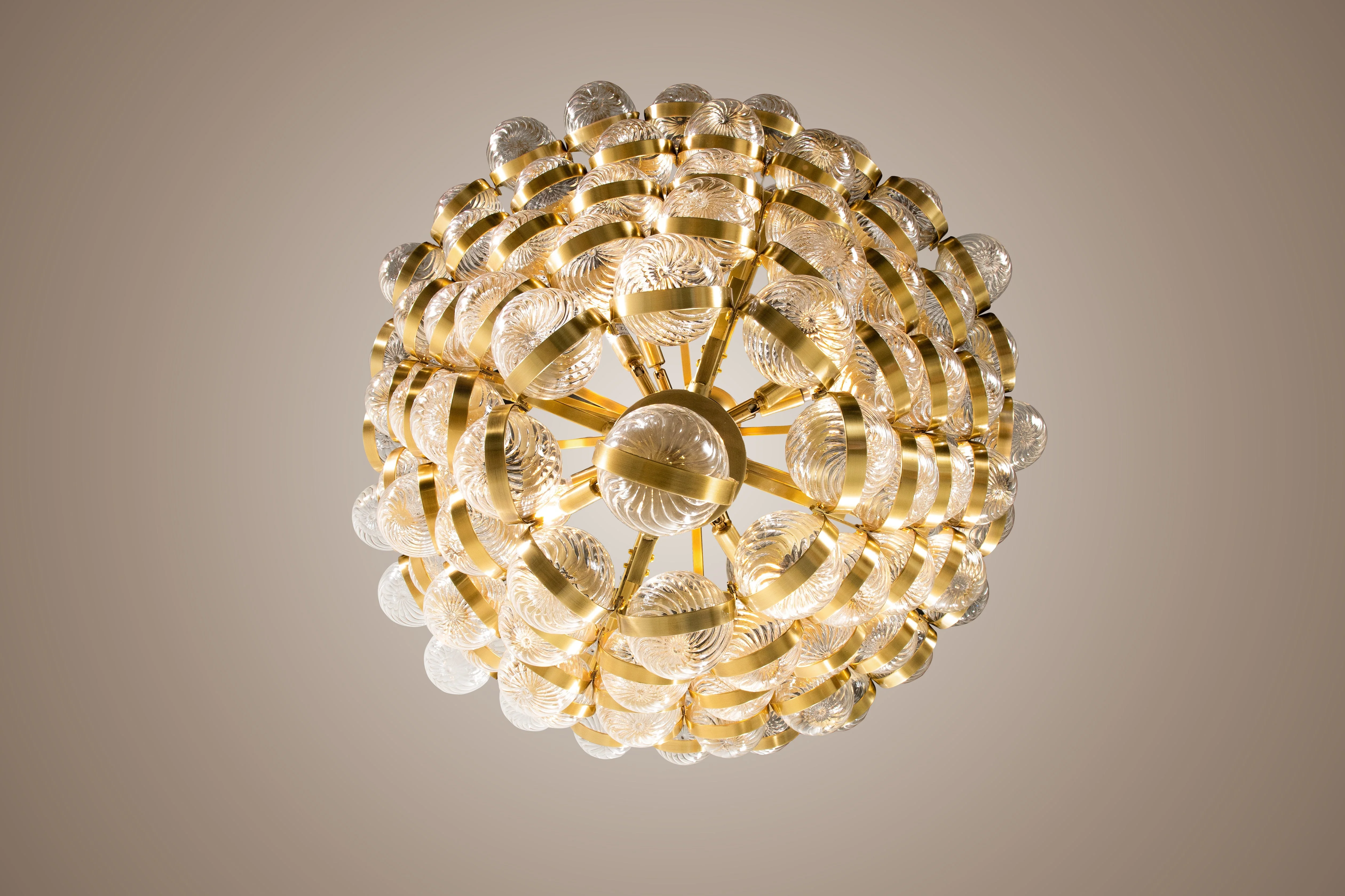 Dominique Ribbed Glass Globe Chandelier - Image 4