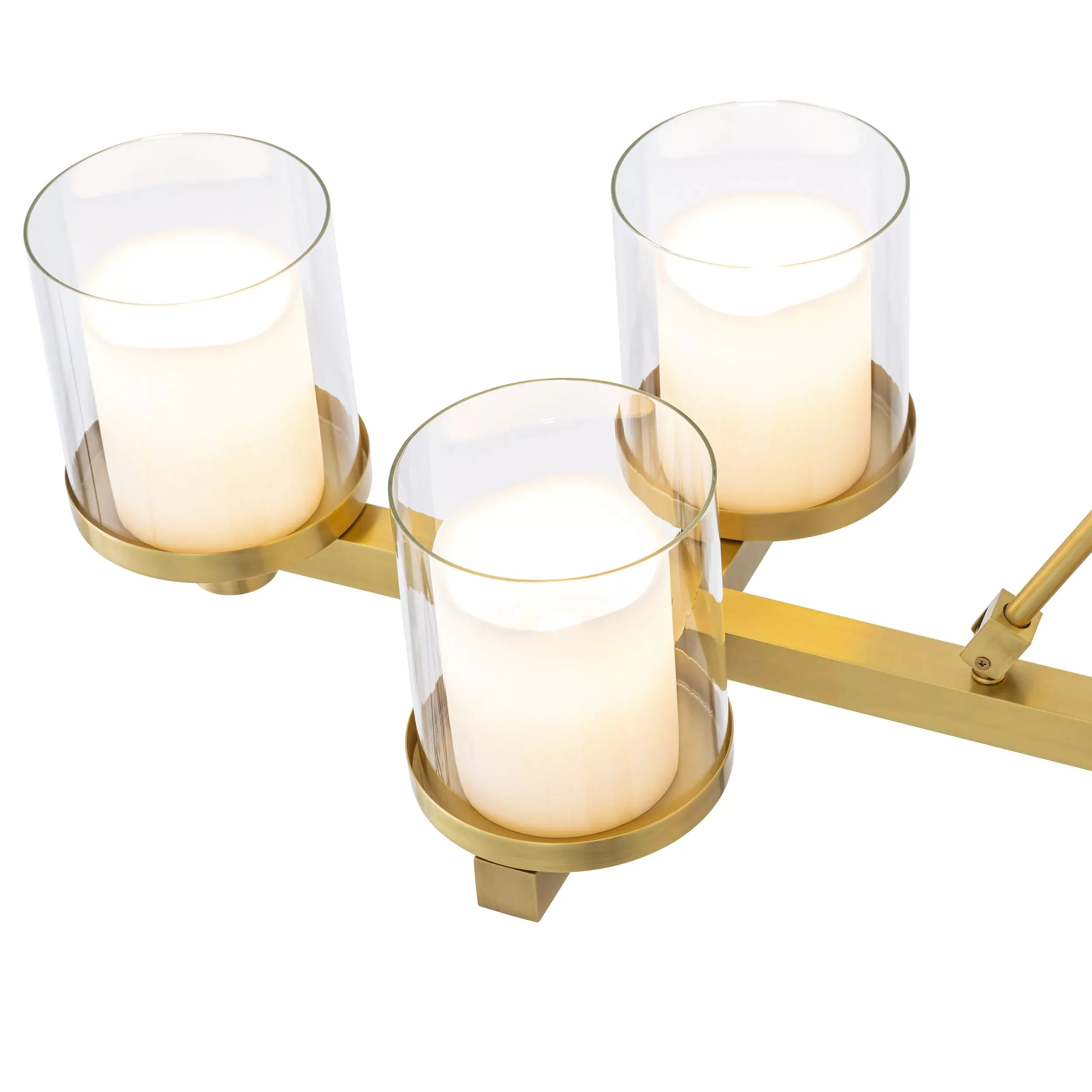 Donovan Modern Brass Chandelier (Antique Brass/Bronze Finish/Clear Glass) - Image 3