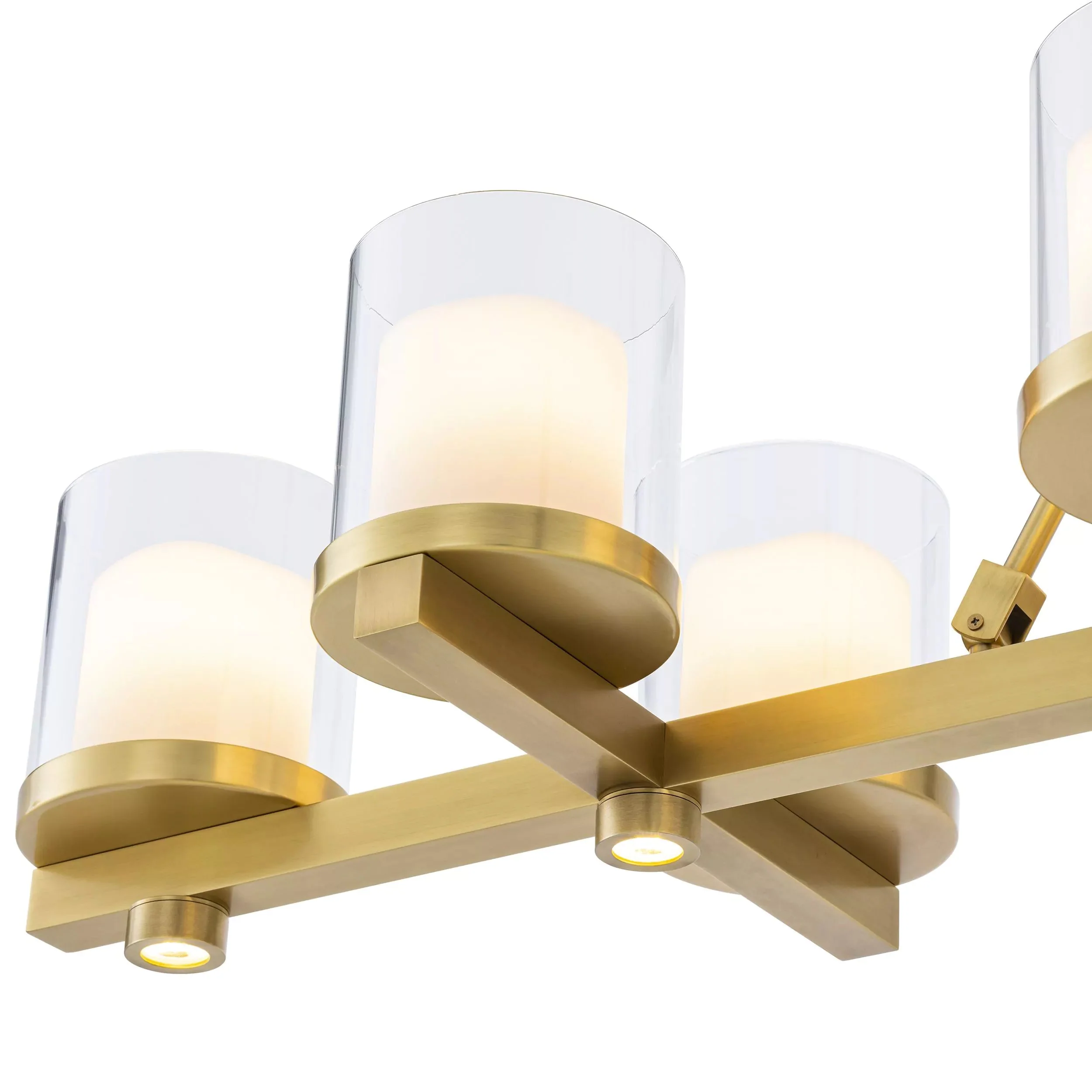 Donovan Modern Brass Chandelier (Antique Brass/Bronze Finish/Clear Glass) - Image 4
