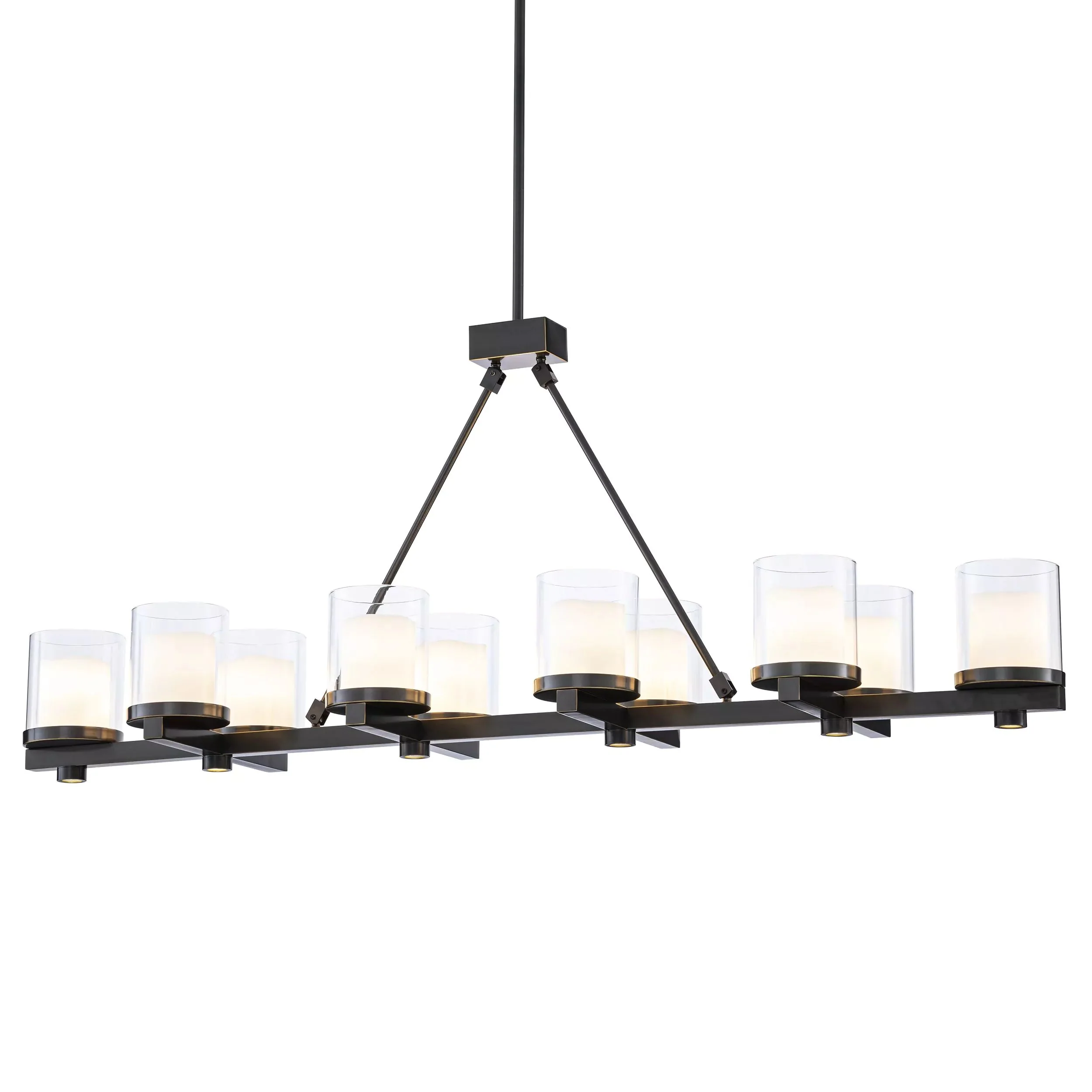 Donovan Modern Brass Chandelier (Antique Brass/Bronze Finish/Clear Glass) - Image 5