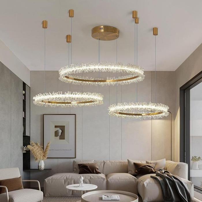 Doris 3-Piece Crystal Chandelier - Image 3