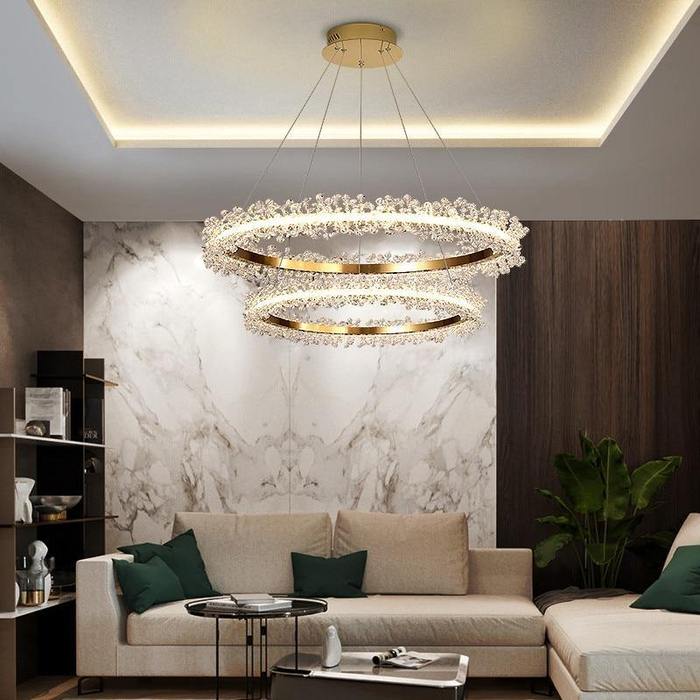 Doris Double Ring Crystal Chandelier - Image 2