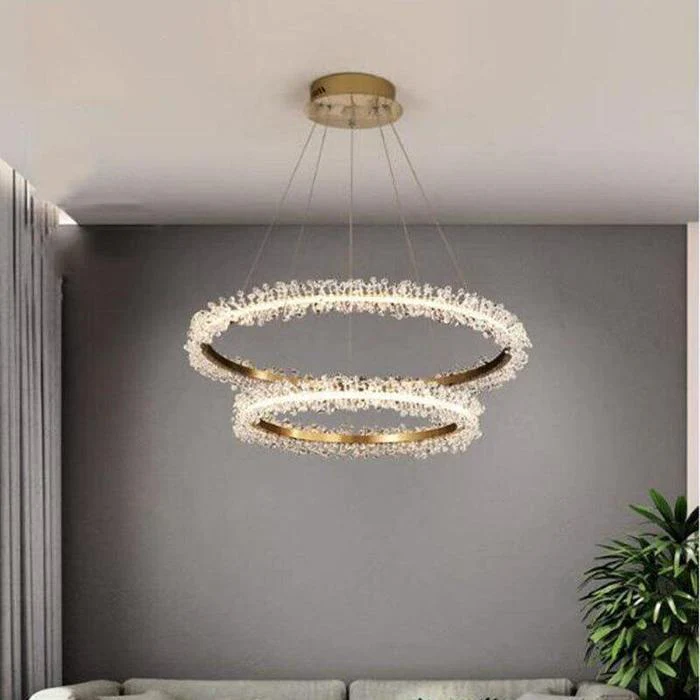 Doris Double Ring Crystal Chandelier - Image 3