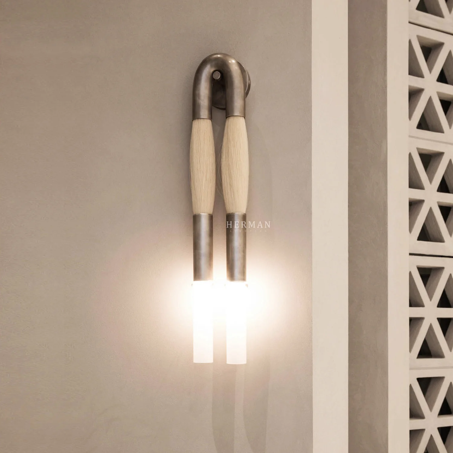 Double Head Antonia Horsehair Sconce - Image 56