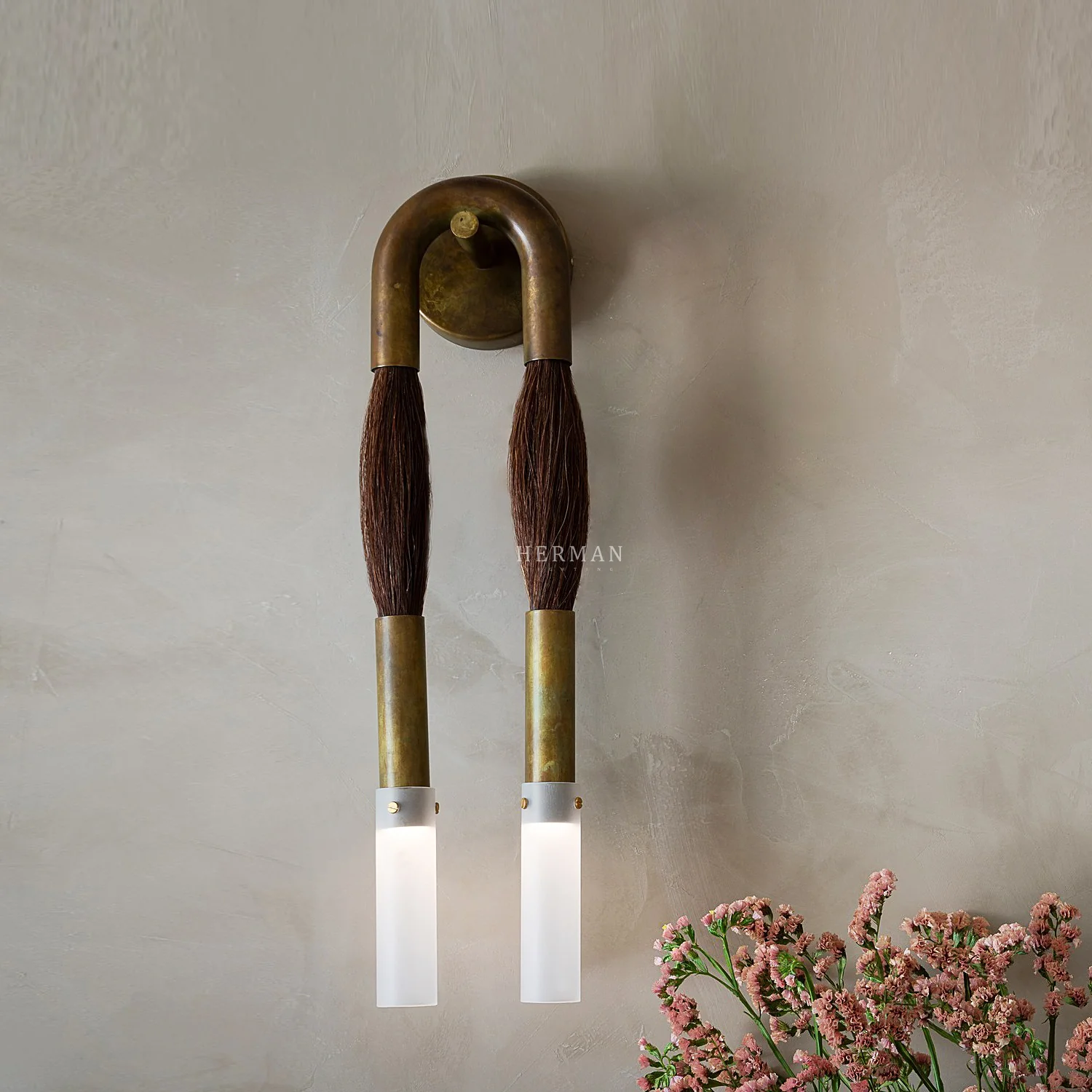 Double Head Antonia Horsehair Sconce - Image 7