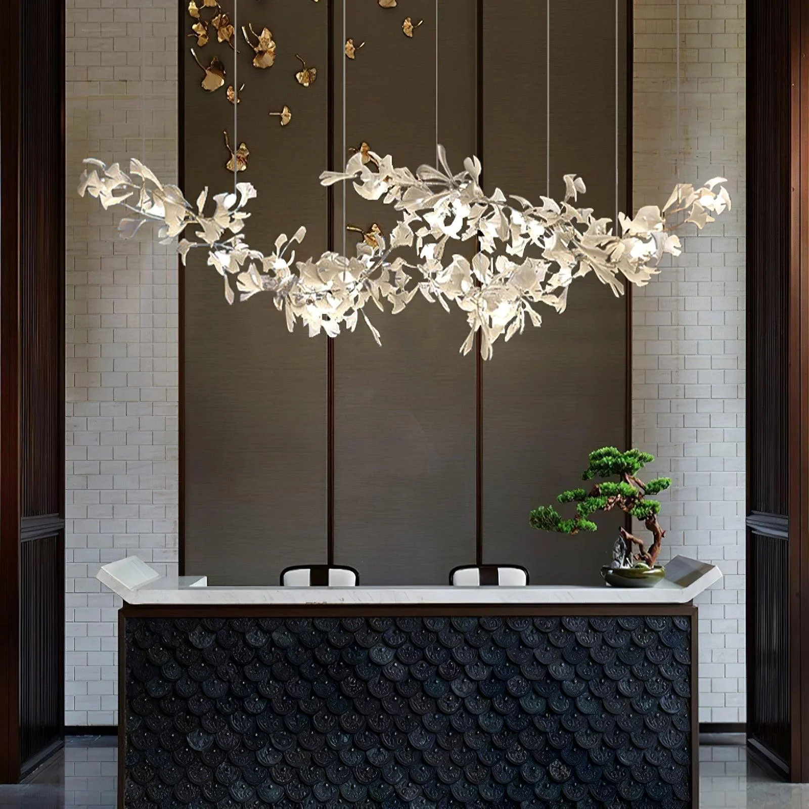 Double Layer Combination Gingko Chandelier - Image 17