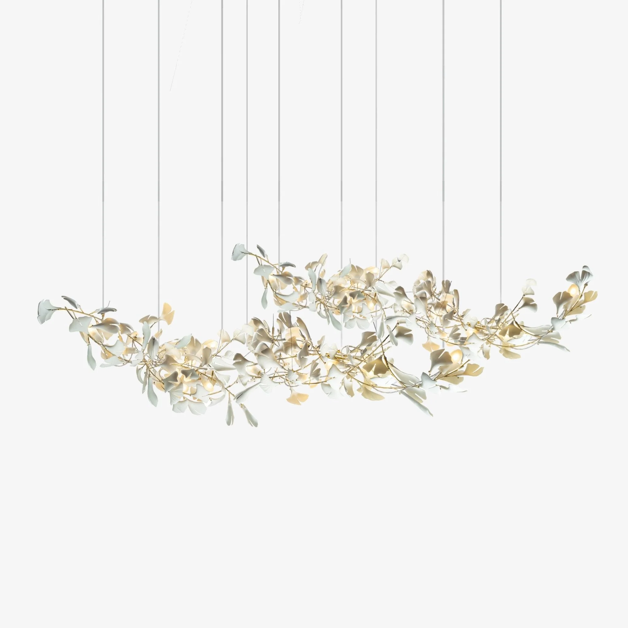 Double Layer Combination Gingko Chandelier - Image 2