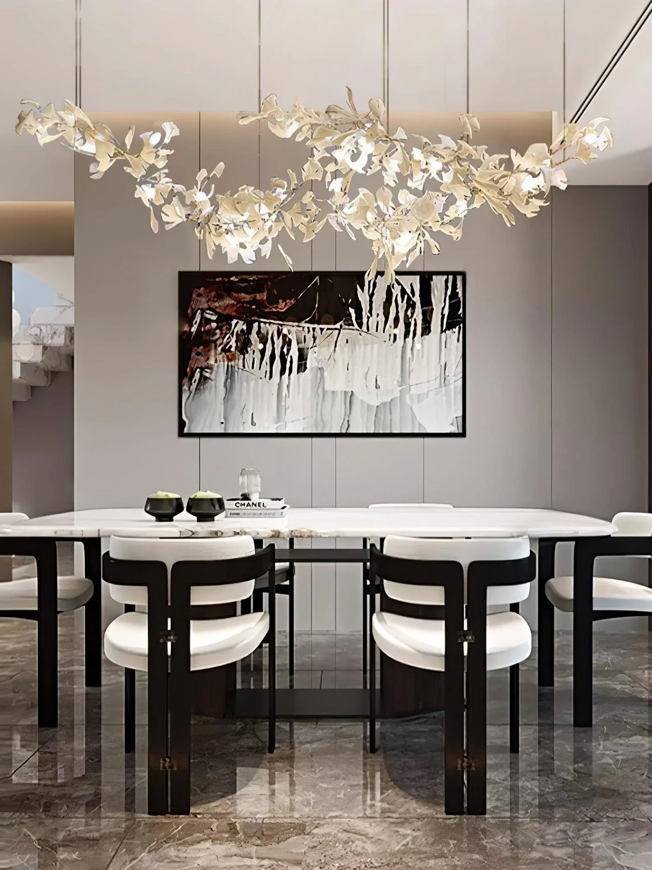 Double Layer Combination Gingko Chandelier - Image 9