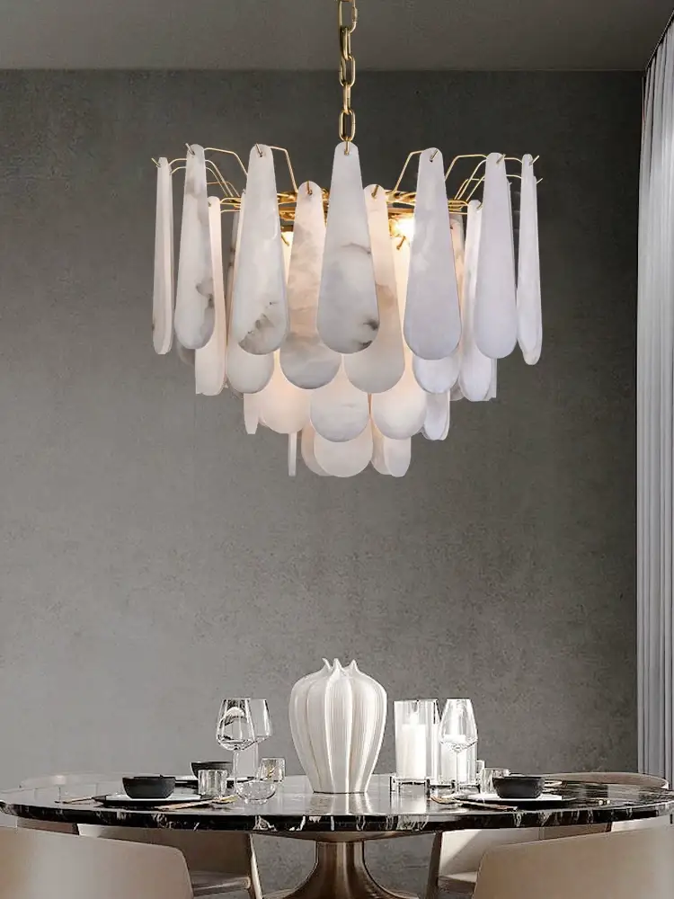 Drop Alabaster Chandelier - Image 8