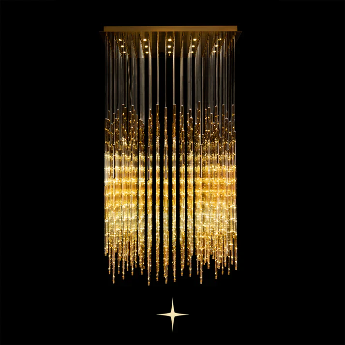 Echo Layered Rectangular Chandelier - Image 2