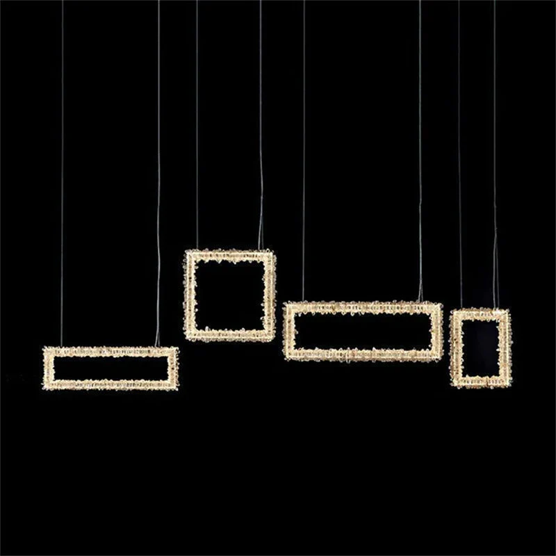 Echo Modern Rock Crystal Chandelier Over Dining Table - Image 6