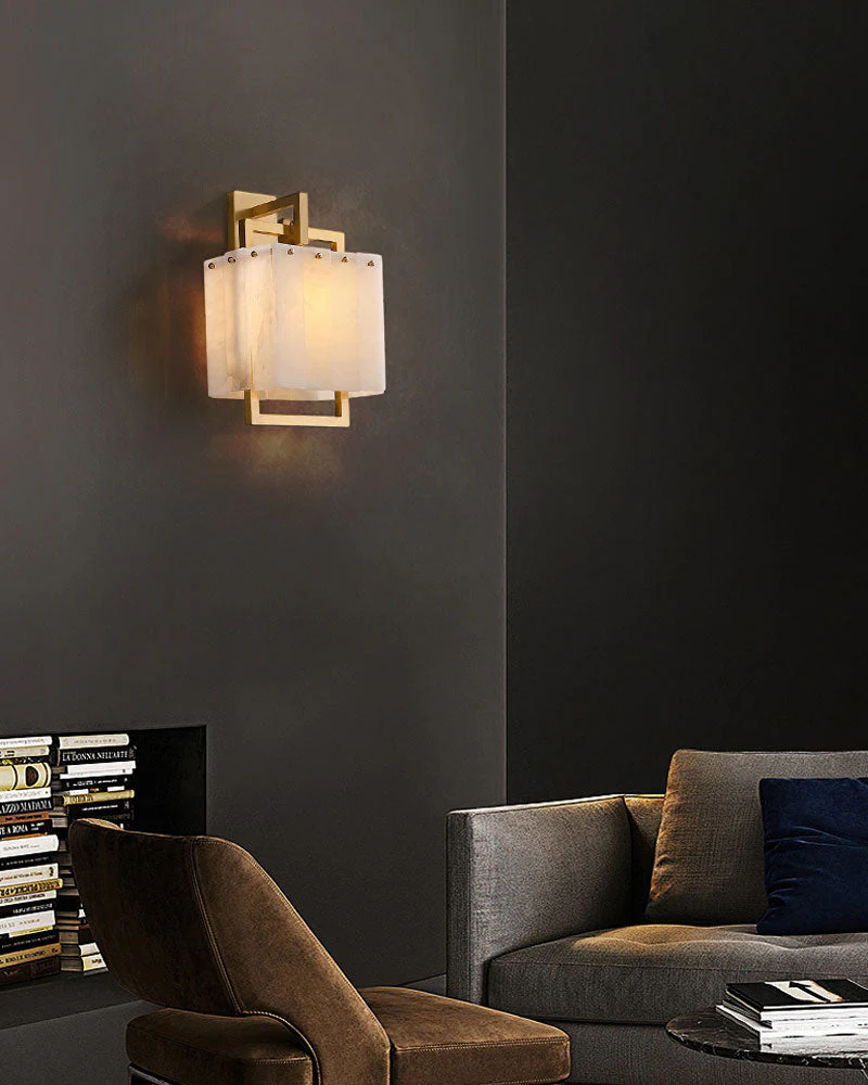 Elegant Cluster Alabaster Dome Suspension Light Lacquered Burnished Brass for hallway - Image 14