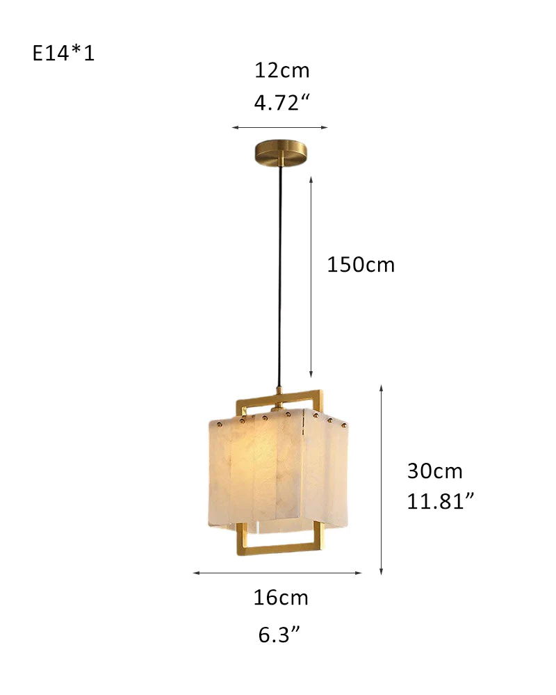 Elegant Cluster Alabaster Dome Suspension Light Lacquered Burnished Brass for hallway - Image 17