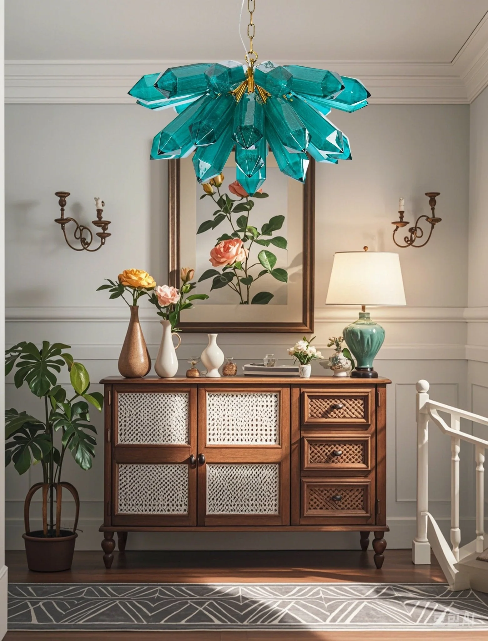 Emerald Crystal Chandelier - Image 5