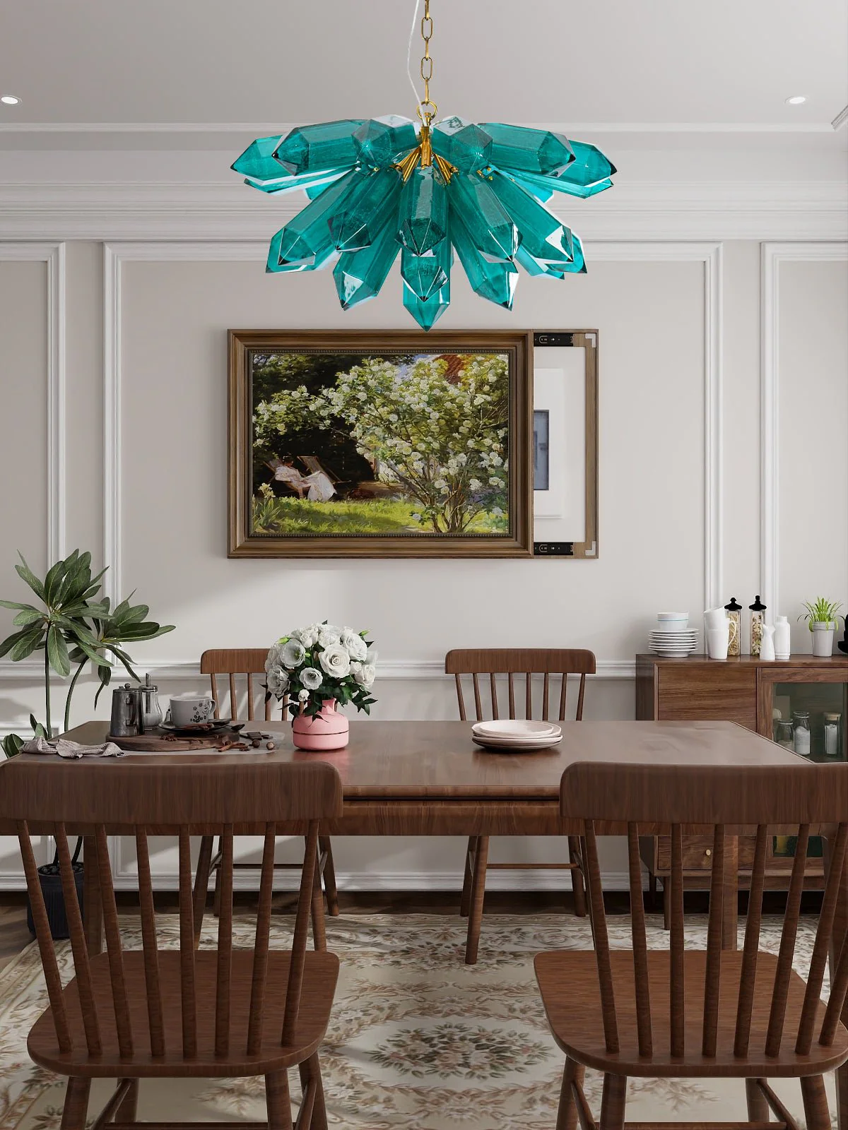 Emerald Crystal Chandelier - Image 8