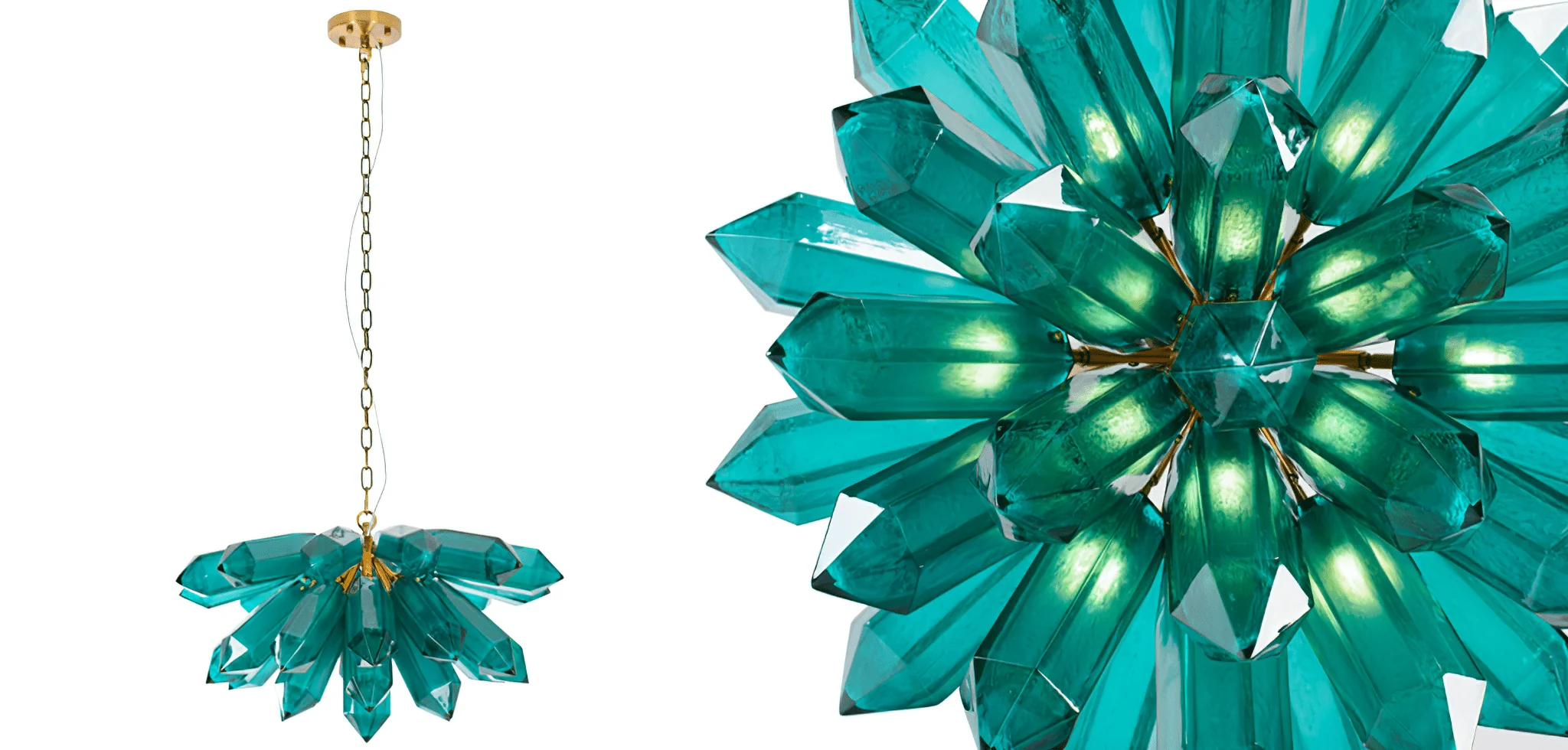 Emerald Crystal Chandelier - Image 9