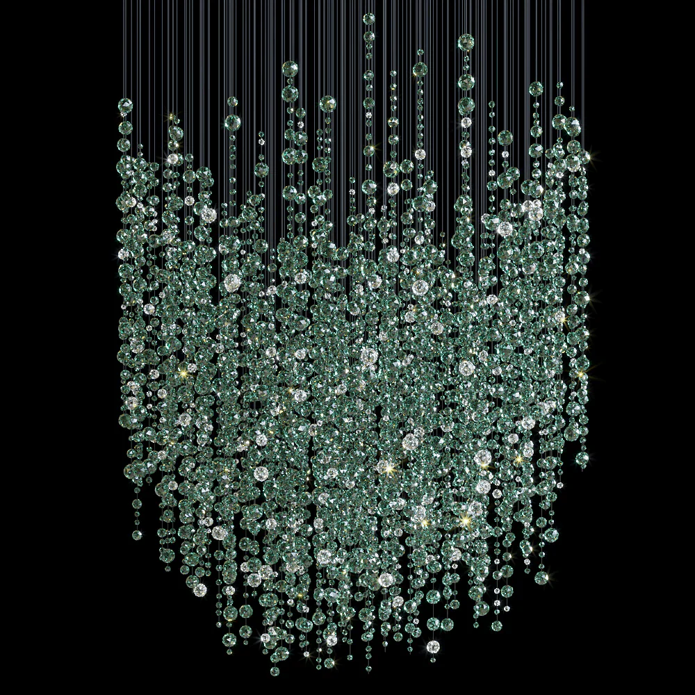 Emerald Rainfall Crystal Customize Chandelier - Image 2