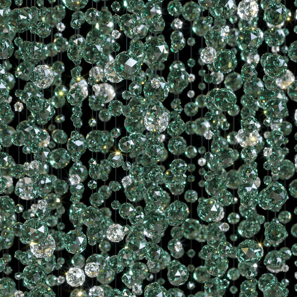 Emerald Rainfall Crystal Customize Chandelier - Image 4