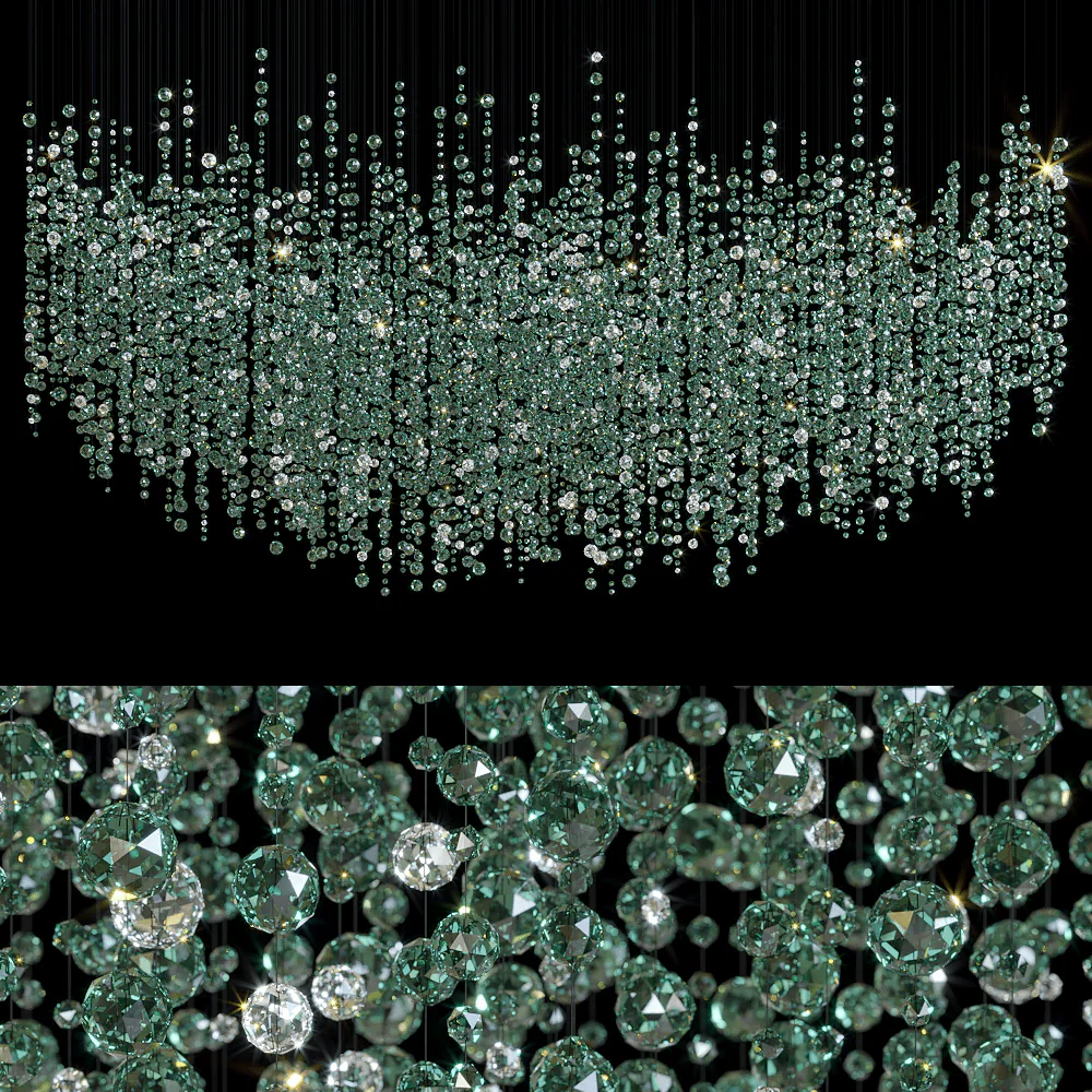 Emerald Rainfall Crystal Customize Chandelier - Image 5