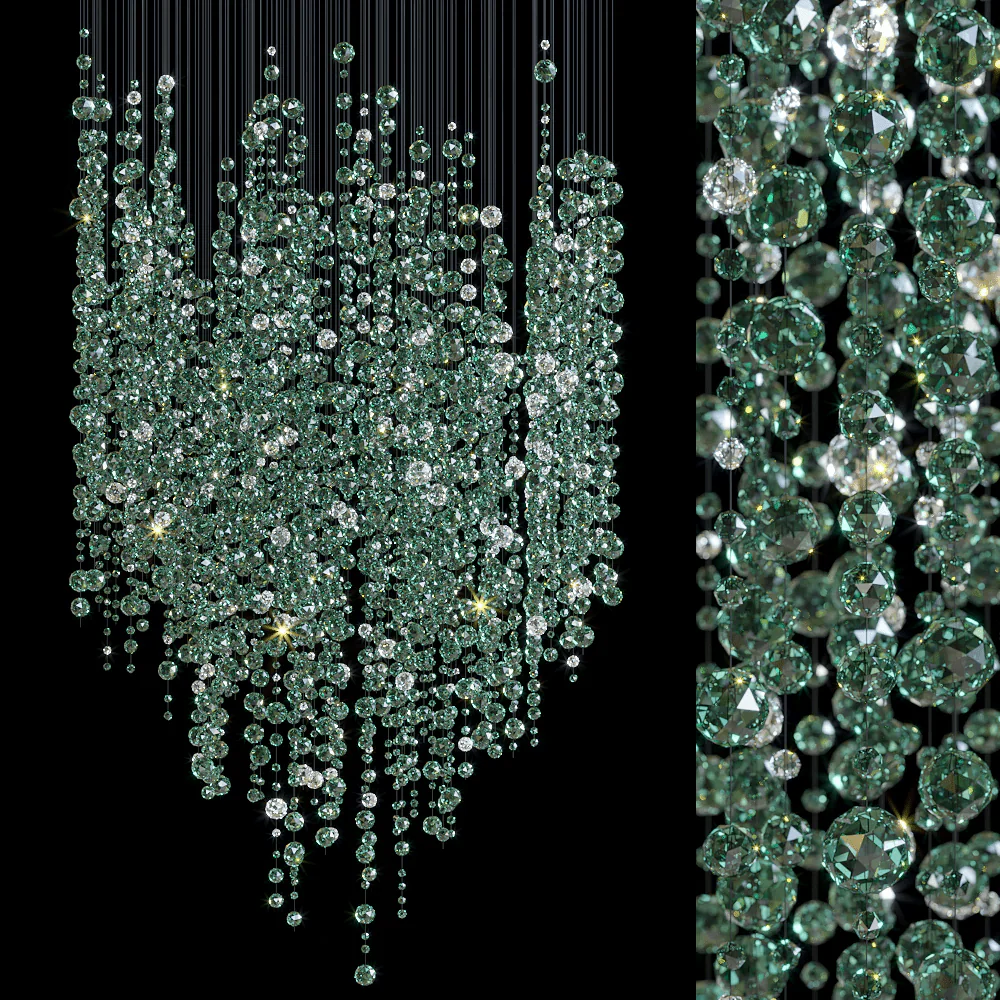 Emerald Rainfall Crystal Customize Chandelier - Image 6