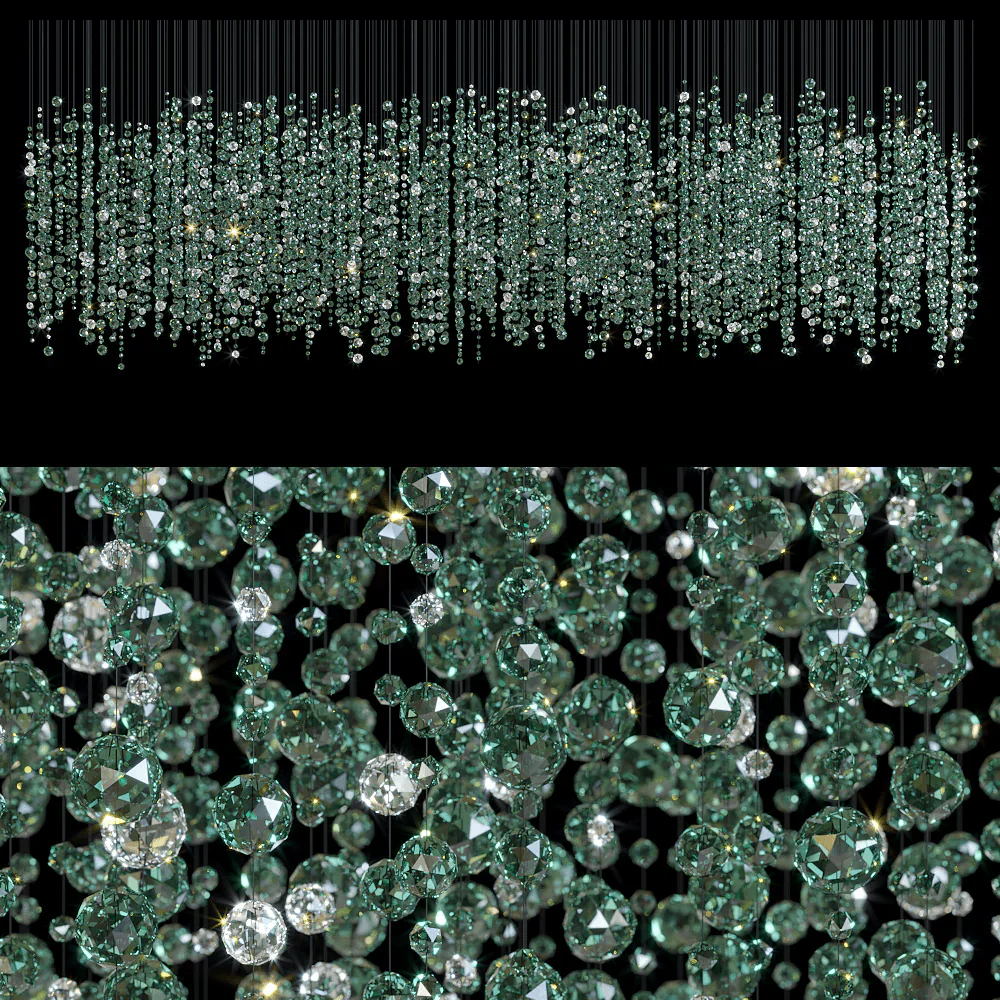 Emerald Rainfall Crystal Customize Chandelier - Image 7