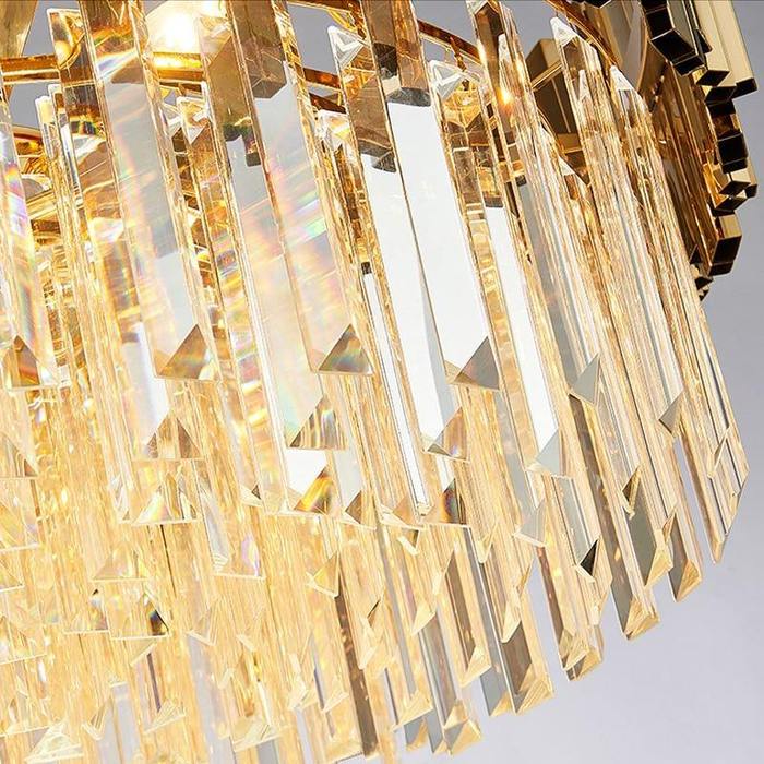Enoch Gold Plated Round Crystal Chandelier - Image 9