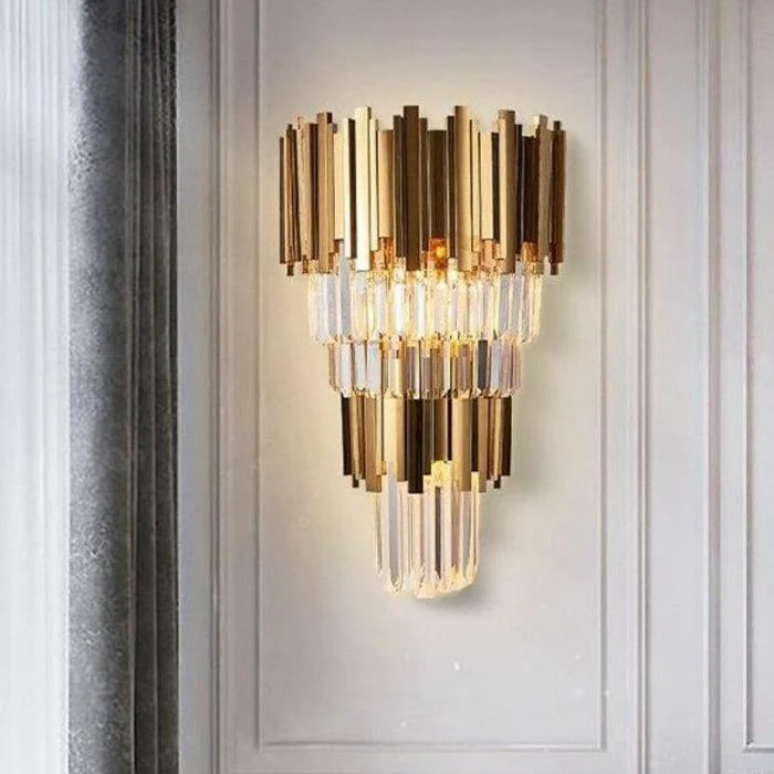 Enoch Three Tier Crystal Wall Sconce - Image 3