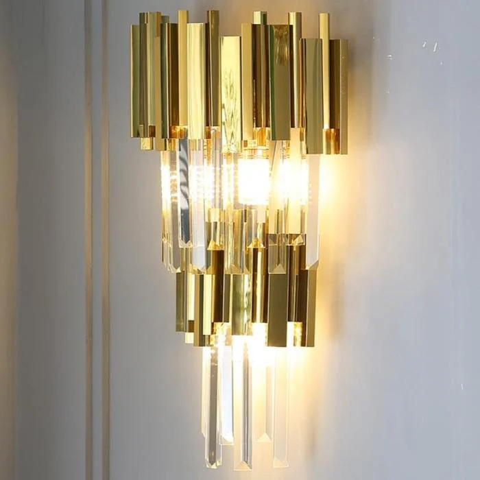 Enoch Three Tier Crystal Wall Sconce - Image 4