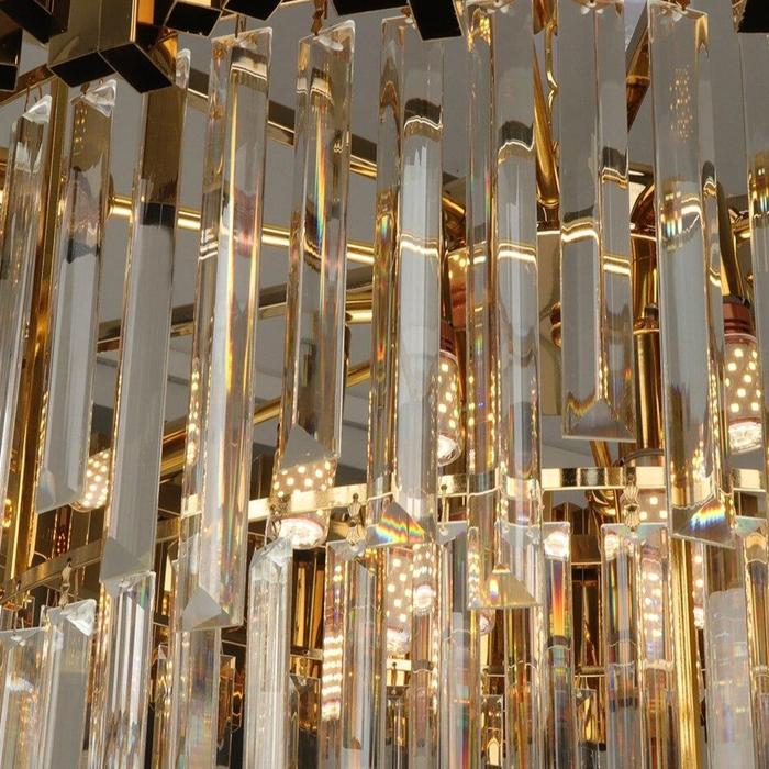 Enoch Three Tier Gold Plated Crystal Chandelier - Image 12