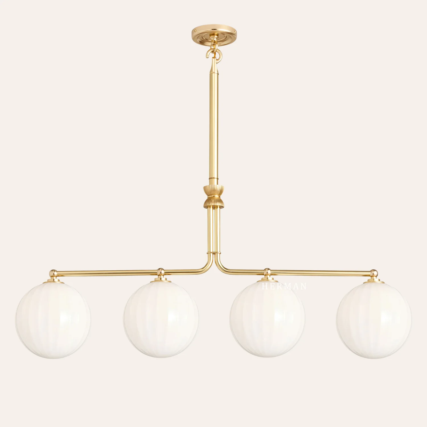 Enzo 42" Glass Linear Chandelier - Image 3