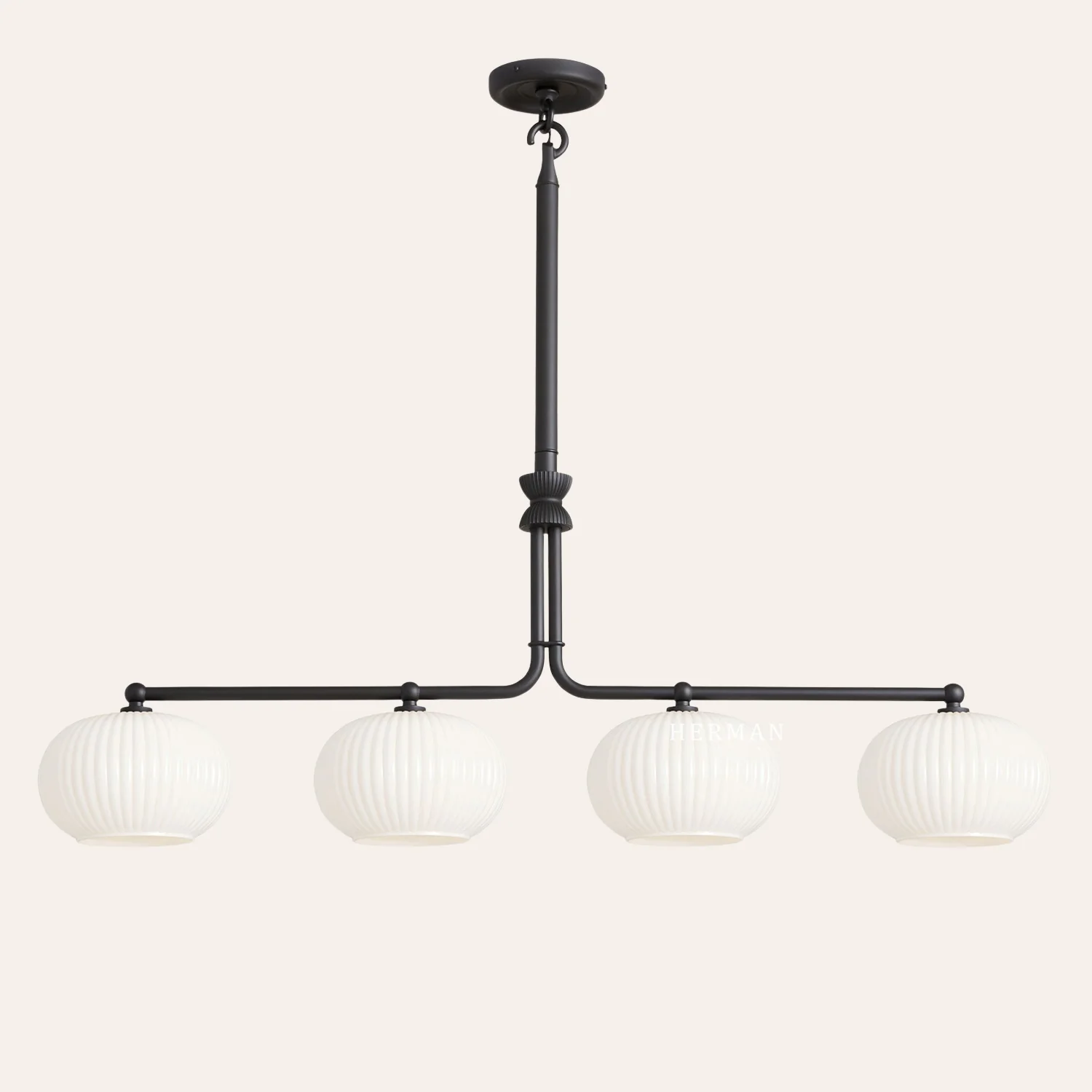 Enzo 42" Glass Linear Chandelier - Image 4