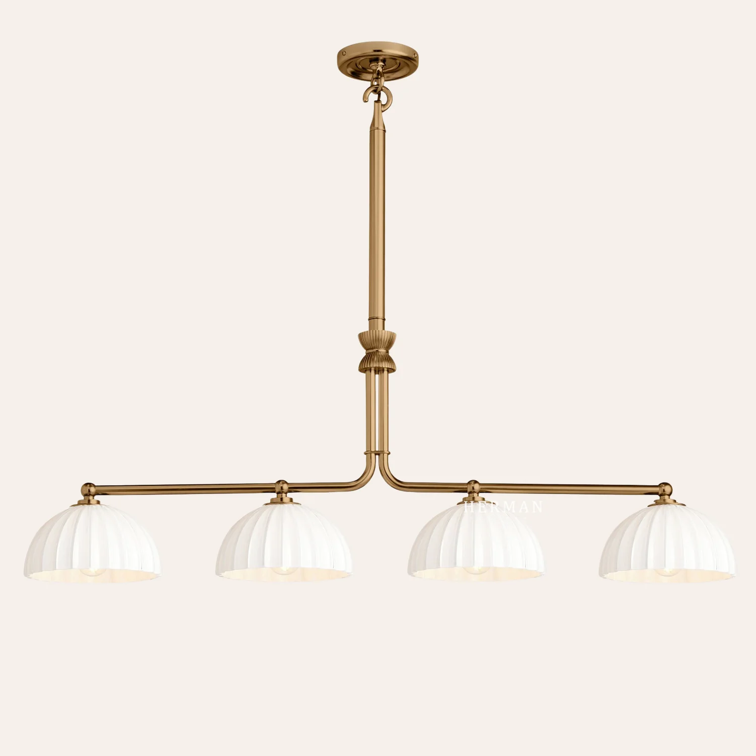 Enzo 42" Glass Linear Chandelier - Image 5