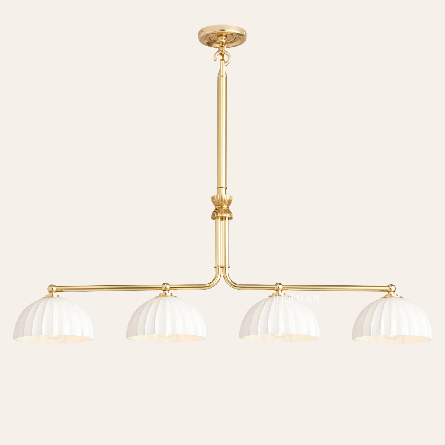 Enzo 42" Glass Linear Chandelier - Image 6