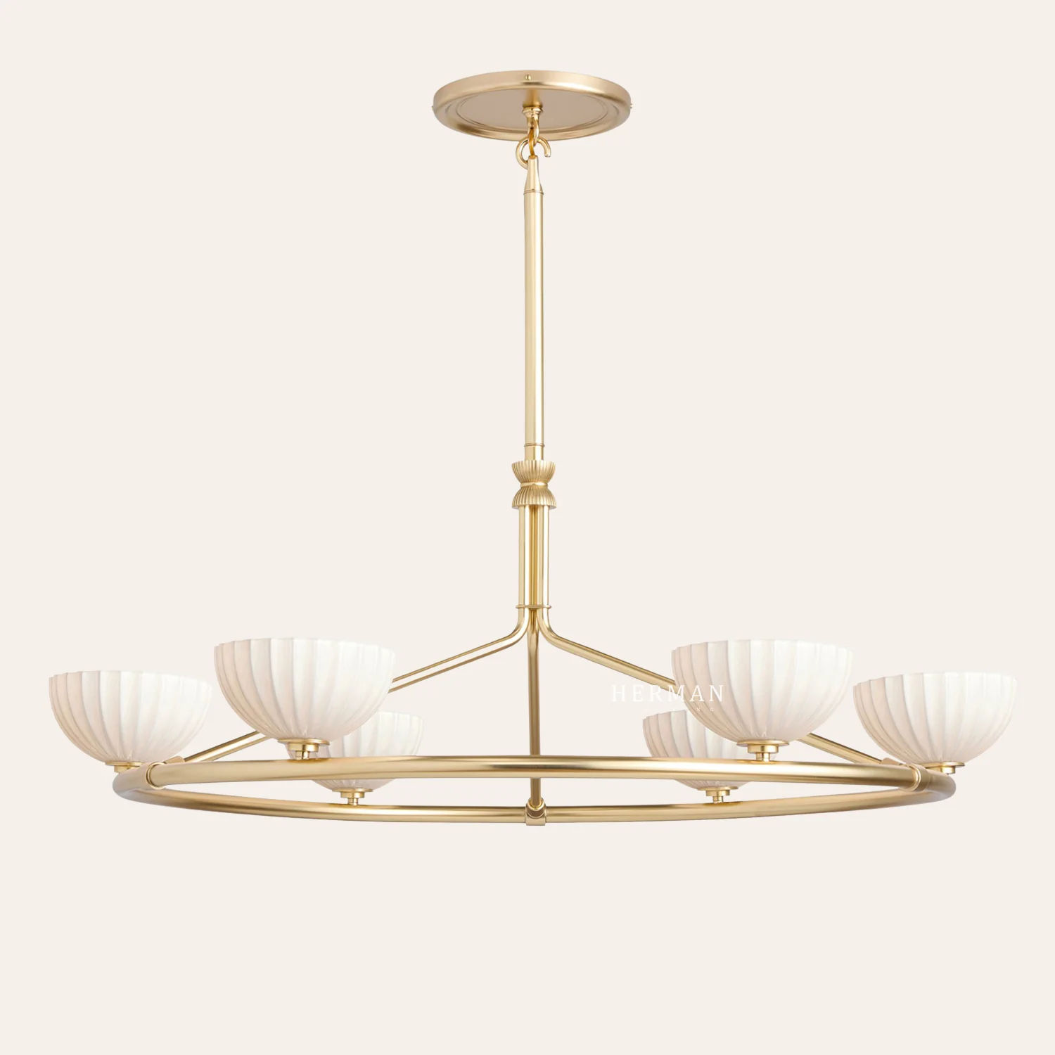 Enzo 48" Glass Round Chandelier - Image 3