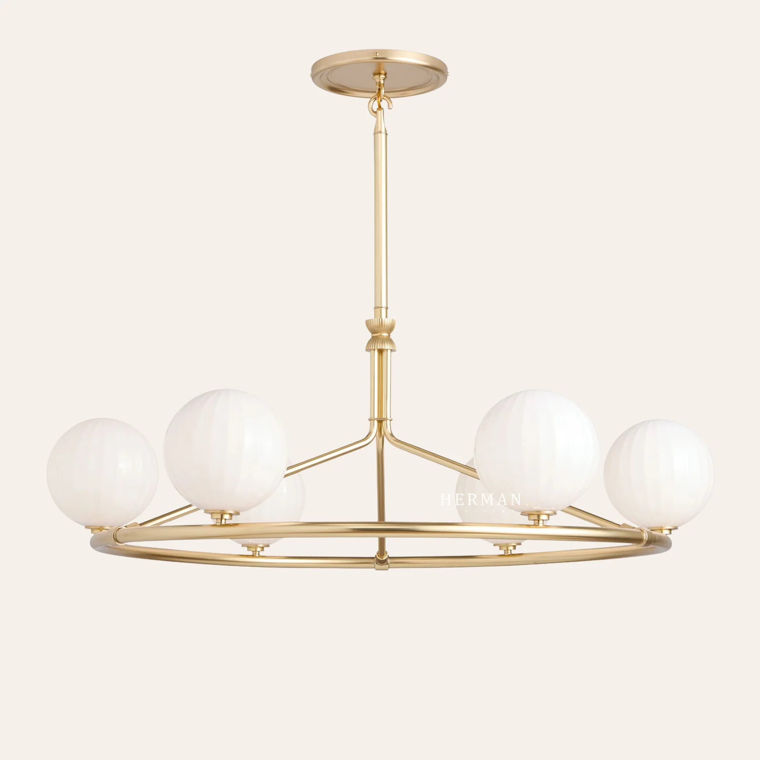 Enzo 48" Glass Round Chandelier - Image 4
